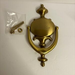 Solid Brass Door Knocker engraved Franklin.